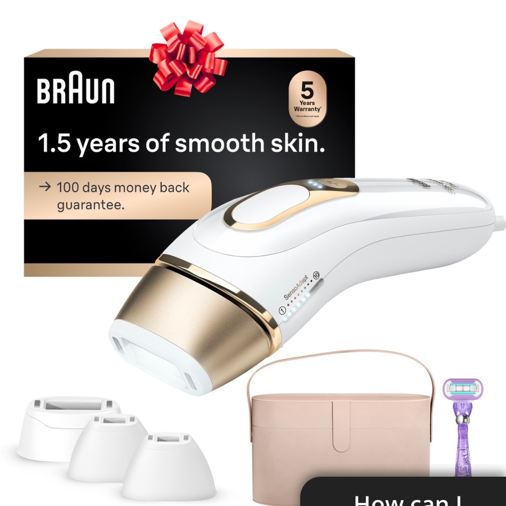 Braun IPL Hair Removal Device - White and Gold